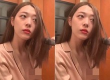 SỐC: Netizen náo loạn vì chứng kiến tận mắt Sulli làm lộ gần như cả nửa vòng 1 "thả rông" khi livestream