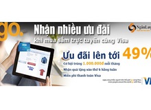 Nhiều ưu đãi khi mua sắm trực tuyến bằng Visa qua NgânLượng.vn