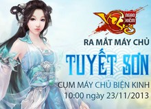 Ngạo Kiếm Vô Song tặng giftcode máy chủ mới Tuyết Sơn