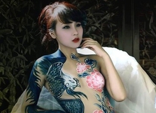 3 hot girl chụp nude body painting táo bạo nhất năm 2013