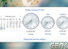 Hiển thị đồng hồ nhiều nước trong Windows 7