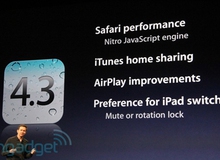 Apple giới thiệu iOS 4.3: Không nhiều tính năng nổi trội