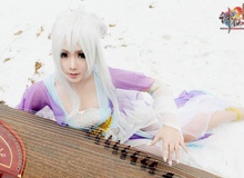 Mỹ nữ gảy đàn trong cosplay Tru Tiên