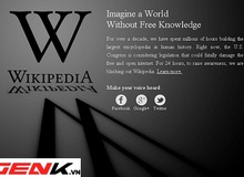 Wikipedia và các trang web lớn bắt đầu ngừng hoạt động