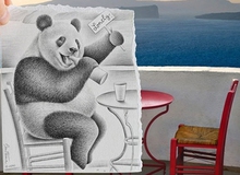 Thích thú với nghệ thuật ghép tranh vẽ vào ảnh chụp