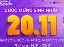 20/11 - Bùng Nổ Sinh Nhật Mobile Legends: Bang Bang VNG Tròn 02 Tuổi Với Kho Quà Độc Quyền Cực Chất