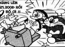 Đến Doraemon cũng choáng vì giá xăng tại Việt Nam