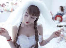 Bộ ảnh hóa thân cô dâu tuyệt đẹp của hot girl Lâm Kha Đồng