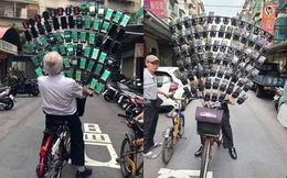 Ông lão nổi tiếng nhờ chơi Pokemon Go trên xe đạp vừa nâng cấp lên dàn 64 chiếc smartphone