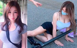 Dàn cảnh ngã xe scooter để nổi tiếng, cô nàng hot girl bị cộng đồng mạng "bóc phốt", ném đá liên tục