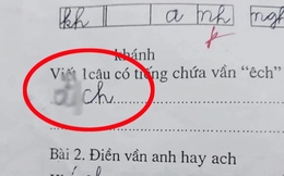 Cô giáo yêu cầu đặt câu có từ chứa vần "ÊCH", bé gái đưa ra câu trả lời khiến người lớn giật mình