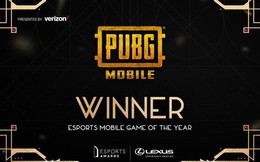 PUBG Mobile chiến thắng hạng mục Trò chơi Thể thao Điện tử trên di động tại Esports Awards 2022