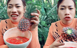 Ăn nguyên quả dứa chưa gọt vỏ, cô nàng YouTuber khiến dân mạng sợ hãi với clip Mukbang "siêu kinh dị"