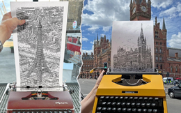 Tác phẩm hội họa bằng máy đánh chữ của nghệ sĩ người Anh gây sốt cộng đồng mạng