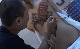 Ngộ Không Online lộ clip hậu trường body painting cực hot