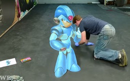 Vẽ Mega Man X 3D bằng phấn tuyệt đẹp