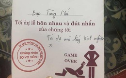 Thiệp cưới bá đạo của cặp đôi Việt: chú rể tự nhận mình bị "Game Over"