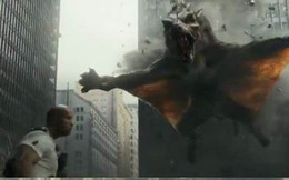 The Rock hoảng sợ bỏ chạy trước... sói bay khổng lồ trong phim mới Rampage