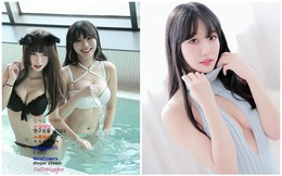 Nhan sắc hot girl vòng một khủng gây xôn xao cộng đồng mạng khi livestream tắm tập thể