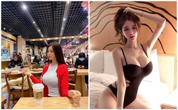 Chỉ ngồi uống cafe, cô gái cũng khiến cộng đồng mạng ngơ ngẩn vì quá xinh đẹp, đặc biệt là vòng 1 nóng bỏng