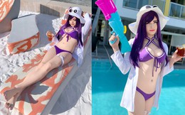 LMHT: Sneaky lại đốt mắt khán giả, khoe thân 'nuột nà' trong bộ bikini với cosplay... Caitlyn Tiệc Bể Bơi
