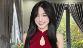 Diện váy đỏ đón Tết, Trần Hà Linh lại viral với màn vũ đạo "cực căng"