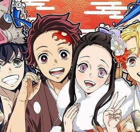 Dàn nhân vật Kimetsu no Yaiba rủ nhau diện kimono Nhật Bản tưng bừng đón năm mới