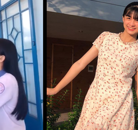 Clip 'nữ sinh cực phẩm' chia tay cả lớp bằng những nụ hôn ngọt ngào, nhiều bạn nam tưởng bở