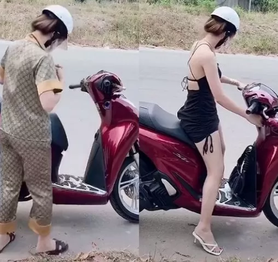 Dừng xe để cởi áo, thay đồ ngay giữa đường, cô gái xinh đẹp khiến dân mạng tò mò, ngã ngửa khi biết lý do
