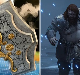 Quá đam mê God of War Ragnarok, nam game thủ tự tay chế tạo búa thần của Thor phiên bản đời thực
