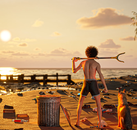 Xuất hiện tựa game siêu dị trên Steam, đưa người chơi thành Robinson Crusoe, nhặt rác để sinh tồn