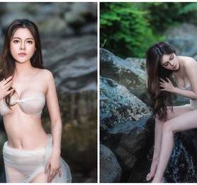 Bỏ thi Hoa Hậu Hoàn Vũ Việt Nam 2019, cô nàng hot girl "Về nhà đi con" tung ảnh gợi cảm giữa núi rừng
