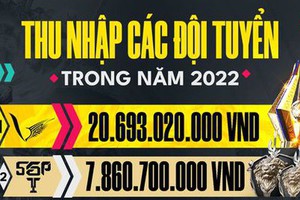 Thu nhập 'giật mình' của các đội tuyển Liên Quân Việt trong năm 2022