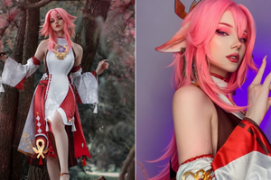 Nữ game thủ người Nga trổ tài cosplay nhân vật Yae Miko thần thái khiến fan mê mẩn