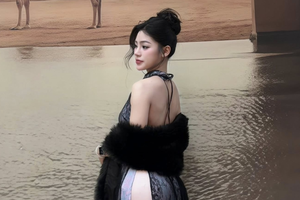 Diện áo dài đón Tết, hot girl khiến người xem "tá hỏa" vì ngỡ phản cảm, "dụi mắt" mấy lần mới phát hiện sự thật