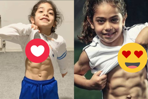 Thần đồng thể hình nhí, 6 tuổi cơ bắp đã cuồn cuộn 6 múi