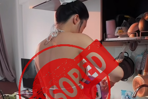"Đổi gió" vào bếp nấu ăn, nữ gymer gây bức xúc với trang phục không thể nhạy cảm hơn