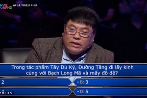 “Đường Tăng đi lấy kinh với Bạch Long Mã và mấy đồ đệ?”: Câu hỏi trị giá 1 triệu tại Ai Là Triệu Phú khiến người chơi phải cầu cứu
