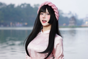 "Thoát vai" nữ coser quyến rũ, Cigw Pols ghi điểm tuyệt đối với bộ ảnh áo dài đón Tết dịu keo
