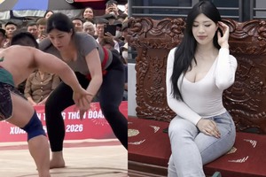 Cô gái xinh đẹp, cao 1m72 "gây sốt" ở sới vật hội làng Bắc Ninh, tiết lộ tiêu chí chọn bạn trai