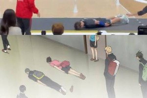 Ngôi sao bóng chuyền gây bão toàn cầu với cú "trượt dài" xin lỗi đúng chất anime Haikyuu!!