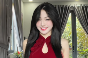 Diện váy đỏ đón Tết, Trần Hà Linh lại viral với màn vũ đạo "cực căng"