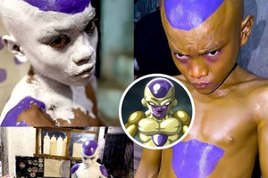 Cười ra nước mắt với màn cosplay Frieza bằng... sơn tường gây bão MXH