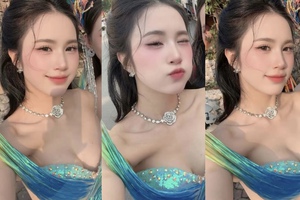 Hot girl tiên cá tại Carnaval Hạ Long xinh đẹp, bùng nổ nhan sắc khiến anh em "điêu đứng"