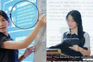 Lê Bống khoe vai trò giảng viên, nhưng cụm “Lorem Ipsum” trên slide mới là thứ gây chú ý