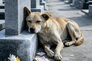 Kiệt sức vượt 15km đường núi, chú chó trung thành quyết về làm một việc