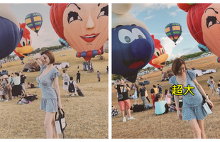 Tham dự lễ hội khinh khí cầu, cô gái gây chú ý với vòng một gợi cảm, cộng đồng mạng cảm thán "Bét phải G-Cup"