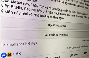 Không biết cho sinh viên đi học hay nghỉ tiếp, Đại học Bách Khoa Hà Nội tổ chức trưng cầu dân ý online