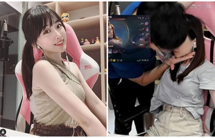 Đang livestream trên sóng, cô nàng streamer xinh đẹp bất ngờ bị bạn trai lao vào "cưỡng hôn", tỏ ra khó chịu ngay sau đó