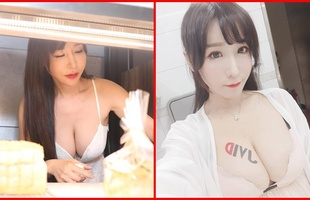 Hot girl diện váy xẻ ngực đứng bán bánh khiến dân tình suýt xoa: "Làm nghề này quá phí"